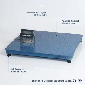 Heavy Duty 2.0×2.0m 10Ton Industrial Floor Scale Digital Weighing Scale for Factory Warehouse Cargo Weight Detection Work