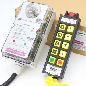 Heavy Duty 8 Key Single Speed Wireless Crane Remote IP67 Waterproof Anti interference Emergency Halt for Hoist