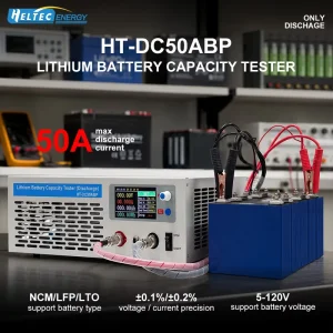 Heltec Energy 5 120V 50A Battery Discharge Tester High Power Capacity Analyzer for LiFePO4 Lead Acid Lithium Battery