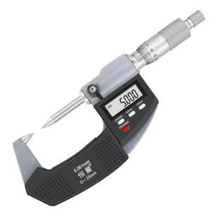 Hengliang High Precision 0 25mm 0.001mm Stainless Steel Digital Double Pointed Tip Micrometer Alloy Probe 0.004mm Accuracy
