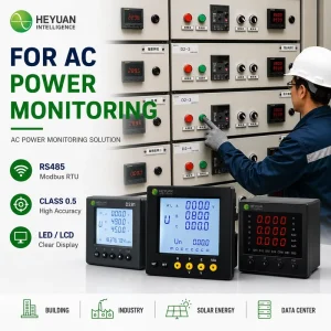 Heyuan Digital Multimeter Smart Panel Used Electricity Voltage Meter for Three Phase
