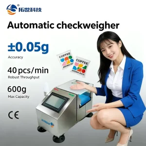 High Accuracy 0.05g Mini Pouch Checkweigher Mini Checkweigher Inline Scale for Production Line Weighing Machine