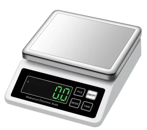 High Accuracy 10kg 0.1g Digital Food Weighing Scale 15kg Max Capacity Waterproof ABS Stainless Battery