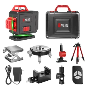 High Accuracy 16 Lines 4D Laser Level with Professional Cross Line Modes for Contractors and Builders Supply