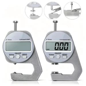 High Accuracy Electronic Digital Thickness Gauge 0 10mm Pocket Sized with Digital Display