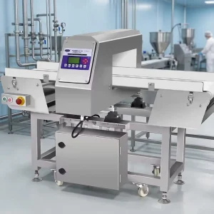 High Accuracy Frozen Meat Metal Detector Conveyor System for Detecting Ferrous and Non Ferrous Metals