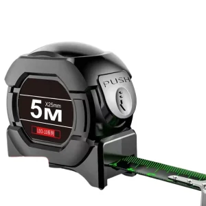 High Accuracy Glow in Dark Stainless Steel Tape Measure Kit with Custom Logo Plastic Shell for Nighttime Engineering