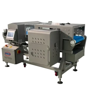 High Accuracy Industrial Metal Detectors with Pusher Rejector for Metal Shards Inspection