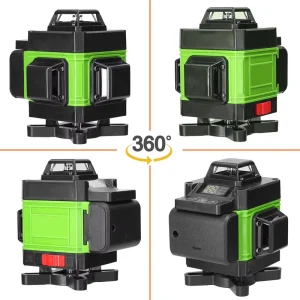 High Accuracy LD 4D Green Self Leveling Laser Level Meter 360 Degree Horizontal Vertical 16 Lines Rotary Laser Level