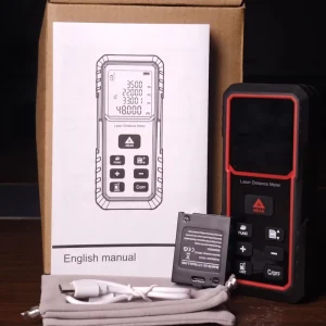 High Accuracy Rechargeable Laser Distance Meter with Angle Display Digital Rangefinder for Indoor Outdoor Construction