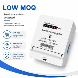High Accuracy Single Phase kWh Energy Meter 230V 5(60)A Electric Consumption Meter IEC Certified