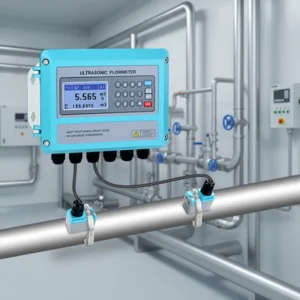High Accuracy Ultrasonic Flow Meter Clamp on Non Contact Digital Flowmeter RS485 4 20mA Water Oil DN15 DN6000 IP68