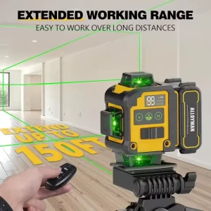 High Brightness 4D Green Laser Level Automatic Self Leveling With Tripod Rechargeable Battery Powered Measuring Tool