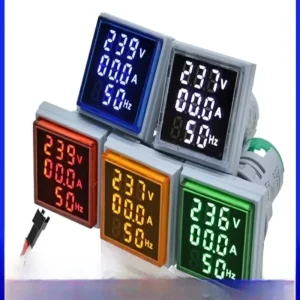 High Brightness LED Digital Panel Meter AC DC 12V 300V Voltmeter 100A Ammeter Pilot Indicator Lamp Frequency Temperature Gauge