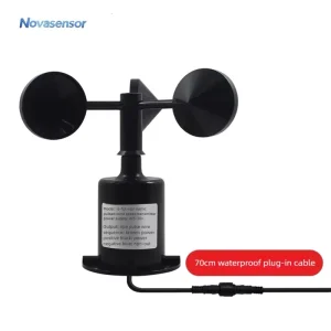 High Decibel RS485 Wind Speed Sensor 4 20mA 0 5V Speed Measuring Instrument 3 Cup Plastic Anemometer Weather Station