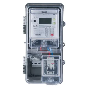 High Impact PC Polycarbonate Single Phase Electric Meter Box with Circuit Breaker IP Rated Outdoor Prepaid Energy Meter Housing