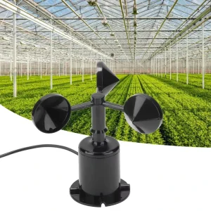 High Precise RS485 Analog Pulse Output Lora 3 Cup Weather Station Anemometer Wind Speed Sensor with Unit Selection 0–60m/s