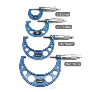 High Precision 0 25mm 25 50mm 50 75mm 75 100mm Micrometer Diameter Micrometer 0.01mm Outside Micrometer