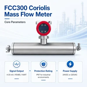 High Precision 0.2 Class Coriolis Mass Flow Sensor Measures Mass Density Temperature Without Temperature Pressure Compensation
