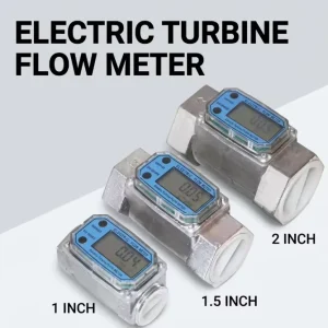 High Precision 1″ Electronic Turbine Meter Aluminum Digital Flowmeter for Fuel Fill Water Monitoring Industrial Liquid Measure