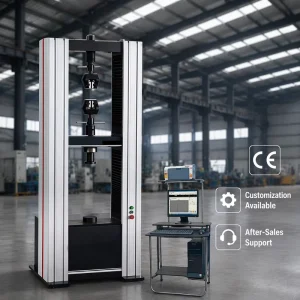 High Precision 100kN Computerized Universal Testing Machine for Rubber and Plastic Tensile Test 220V ISO Certified