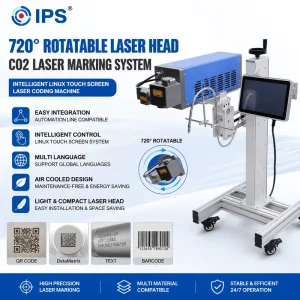 High Precision 2D Scanning 30W CO2 Laser Marking Machine Multi Wavelength Air-Cooled Laser Engraver for Wood Surface