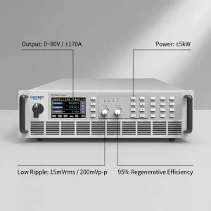 High Precision 3U Rack Mount Battery Tester PBS 170L 5kW Bidirectional DC Energy Feedback Power Supply with 95% Efficiency