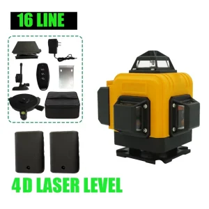 High Precision 4D Green Beam 5 Line Industrial DIY Grade Lithium Battery Laser Level Direct From Factory
