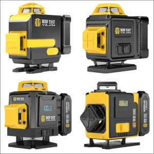 High Precision 4D Laser Level with 16 Green Lines and Self Leveling Feature for Floor Layout and DIY