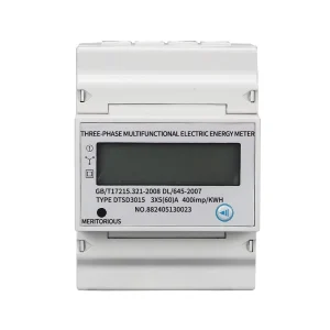 High Precision 4p Three Phase Rail Mounted Energy Meter DIN Rail RS485 Communication with Multi functional Fee Control