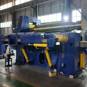 High Precision 80X3500 Variable Center Distance Hydraulic 3 Roll Automatic Plate Bending Machine Pre Bending Function Motor for