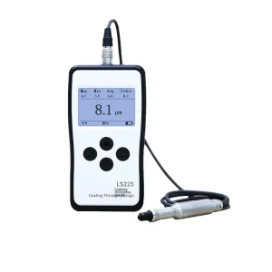 High Precision ABS Industrial Grade Ultra Thin Coating Thickness Gauge with (2% H +0.3 M) Accuracy Five Point Calibration