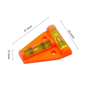 High Precision Acrylic Mini Bubble Spirit Level with Magnetic Base and Mounting Holes for Accurate Leveling