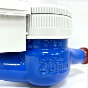 High-Precision Digital Mechanical Water Meter Blue Cast Iron Cover Brass Cold Water Household Use IP68 Protection Threaded OEM