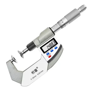 High-Precision Digital Micrometer 0-25mm Outer Diameter Disc Head Spiral Gear with Common Normal Line