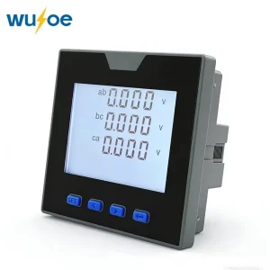High Precision Digital Panel Voltmeter with LCD Display Three Phase AC Line Voltage Meter for Distribution Cabinet