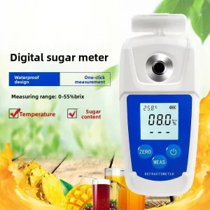 High Precision Digital Refractometer Sugar Content Meter and Fruit Sugar Content Tester 0 55% Brix Range Detection
