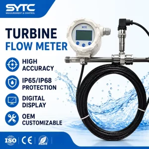 High Precision Digital Turbine Water Flow Meter for Fluid Customizable OEM Flow Control Sensor Monitor IP65 IP68 Protection