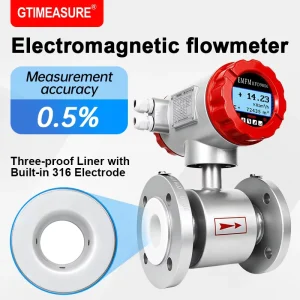 High Precision Electromagnetic Flowmeter 0.5% Accuracy Magnetic Flow Meter for Conductive Liquid Chemical Industry Pipeline