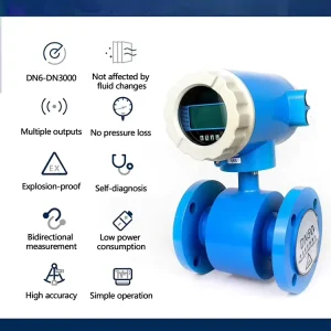 High Precision Electromagnetic Flowmeter Conductive Liquid DN6 DN65 OLED Display Infrared Remote Control