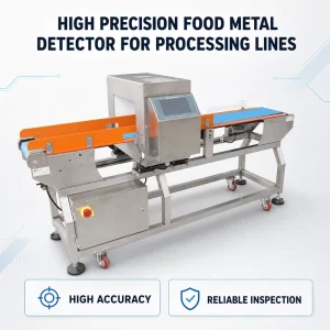 High Precision Food Metal Detector for Processing Lines