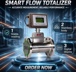 High Precision Gas Turbine Flow Sensor 1.0% Class Flange Connection PN16 PN25 for Energy Monitoring