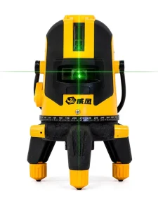 High Precision Green Laser Level for Indoor Outdoor Use 2 Line Industrial Grade Battery Powered Self leveling 0-3m