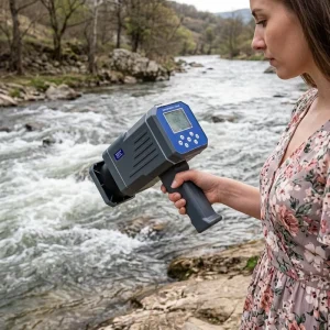 High Precision Handheld Non-contact K-band Radar Water Surface Flow Velocity Meter for River Sewage Ocean Monitoring System
