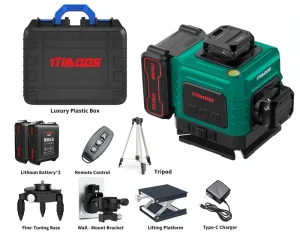 High Precision Industrial Grade 4D 8 12 16 Line Green Laser Level Electronic Self Leveling Strong Beam Fine Line Infrared Cross
