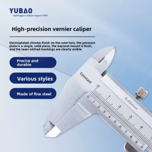High-Precision Industrial Grade Stainless Steel Vernier Caliper Meter Measuring Outer Diameter Inner