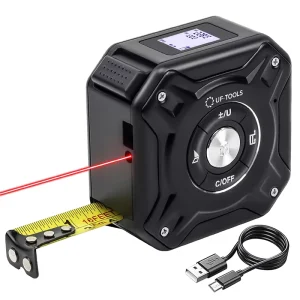 High Precision Laser Distance Tape Measure 131Ft/40M + 16Ft/5M 2 in 1 Measuring Tool for Construction & Home Use