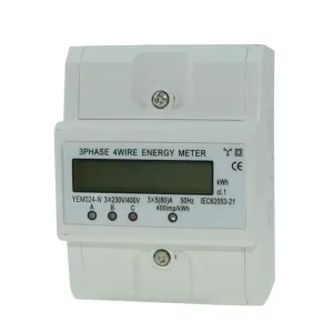 High Precision Measurement 3x230V 400V 3 Phase 4 Pole Small Size LCD Kilowatt Meter Electric Digital Smart Energy Meters