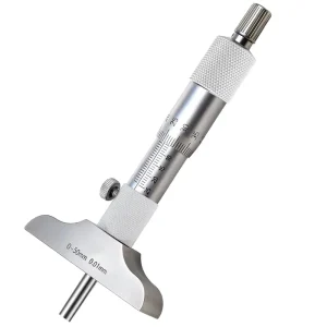 High Precision Mechanical Depth Micrometer 0 25mm 50mm Measuring Tool Depth Gauge 0.01mm