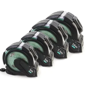 High Precision Metric Auto Lock Steel Tape Measure with Thickened Hardened Rubber Coating ABS Shell Wear & Drop Resistant